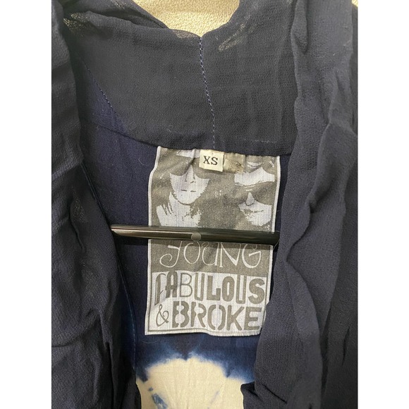 Young Fabulous Broke Tank Size XS Blue Tie Dye - Picture 2 of 5